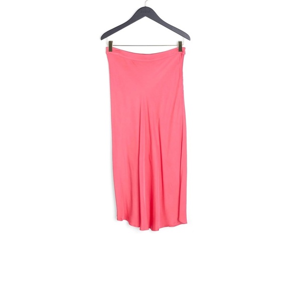 Claudie Pierlot / NWT Selma Flared Midi Skirt in Pink Viscose 36 S - Picture 2 of 6